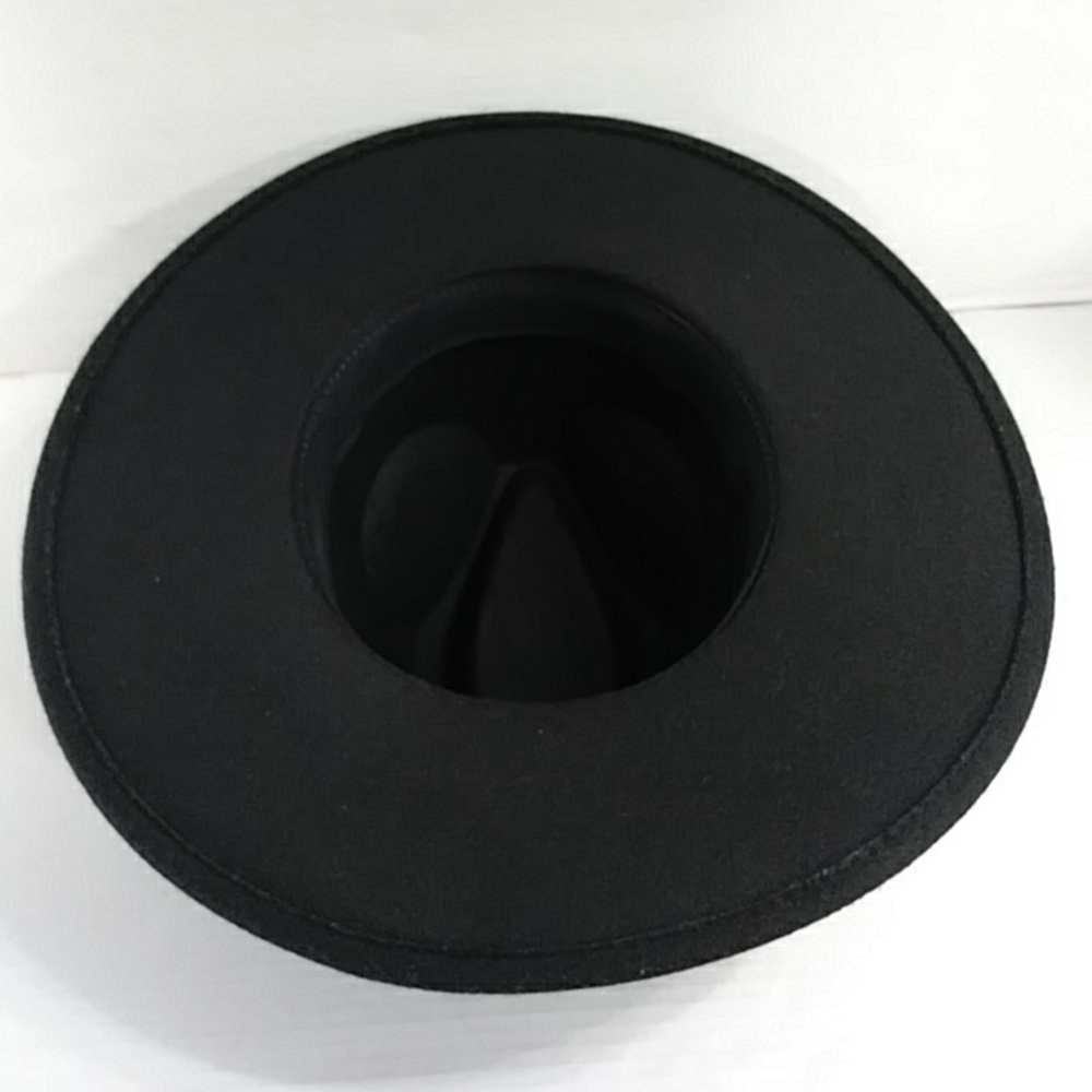 Black Fedora Hat With Gold Rhinestone Trim *EUC* - Picture 8 of 11